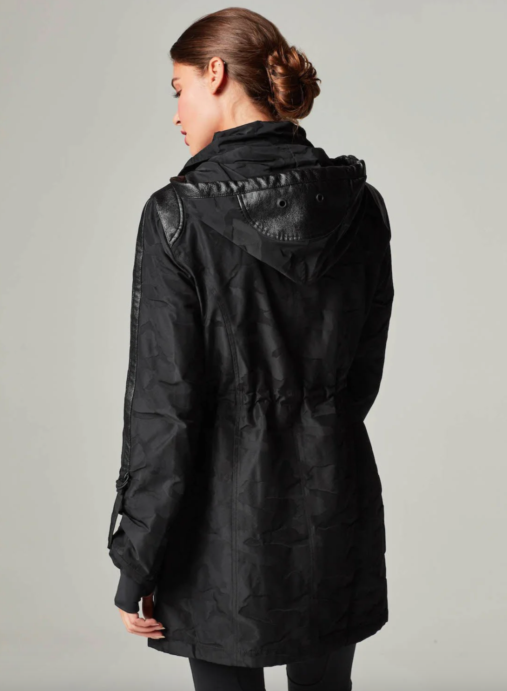 Black Camo Anorak-Black