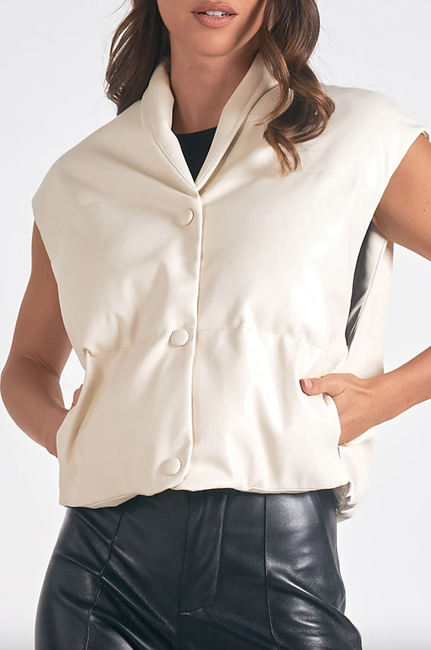 Skye Vest-Cream