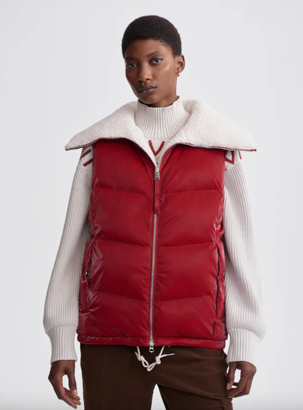 Brock Puffer Gilet-Red