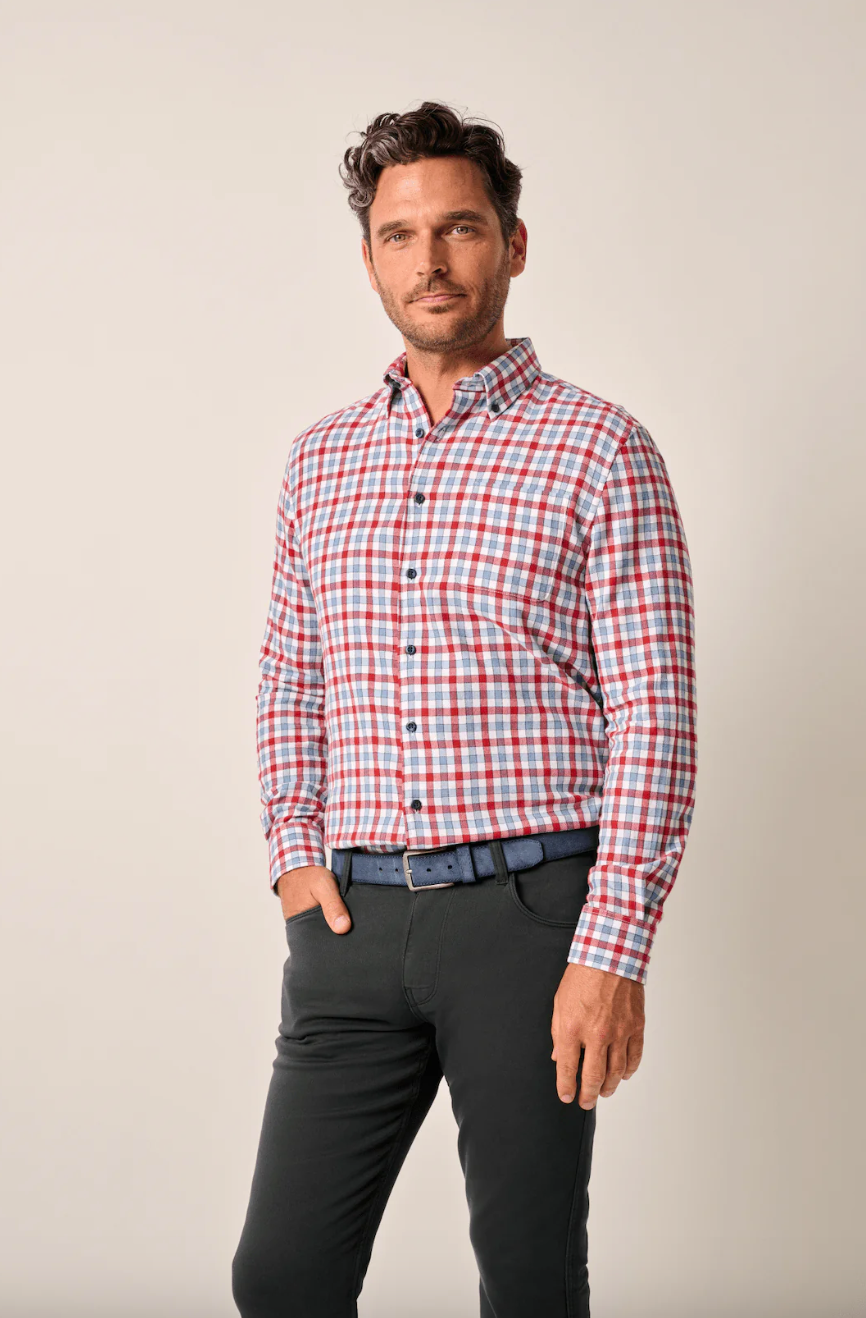 Millbank Button Up-Red