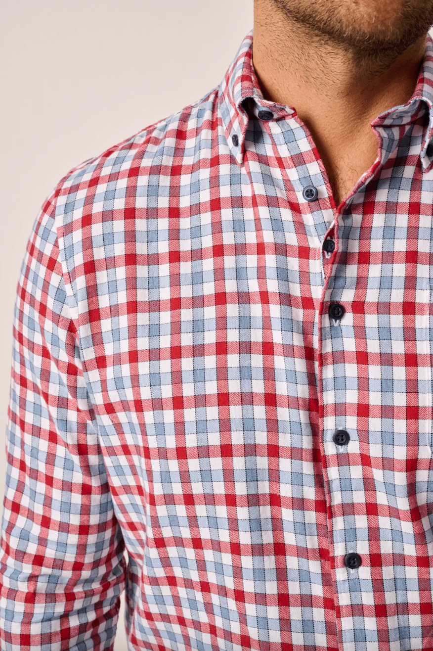 Millbank Button Up-Red