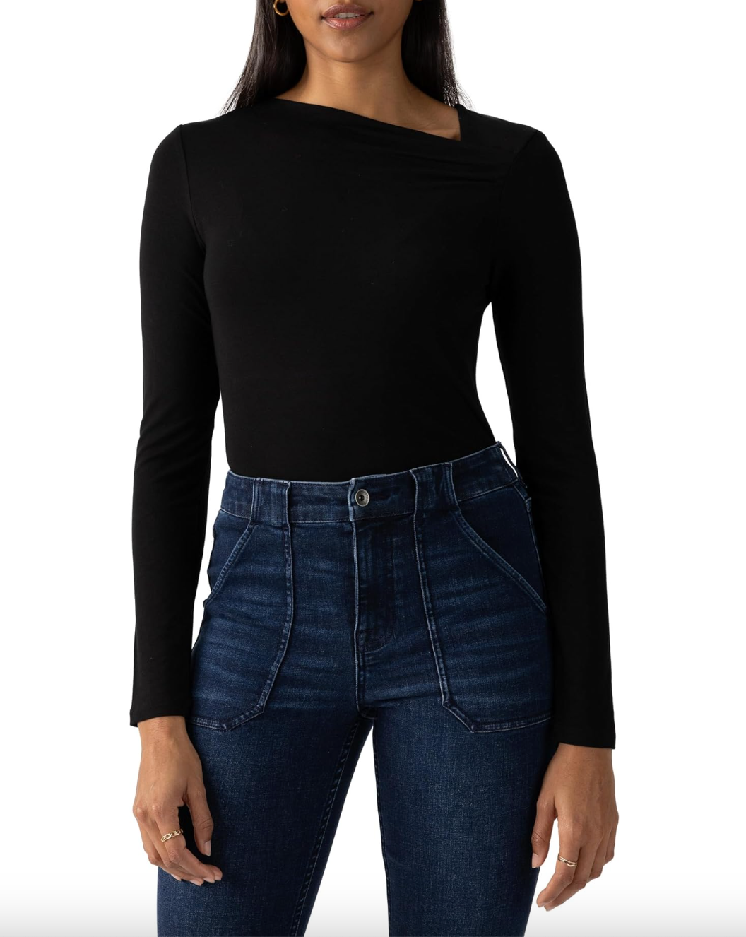 Asymmetrical Top-Black