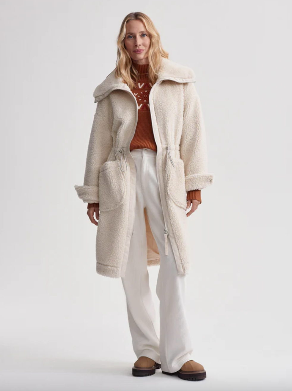 Logan Sherpa Coat-Sandshell