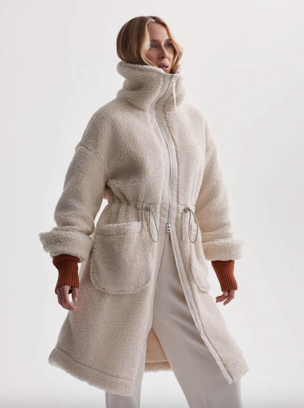 Logan Sherpa Coat-Sandshell