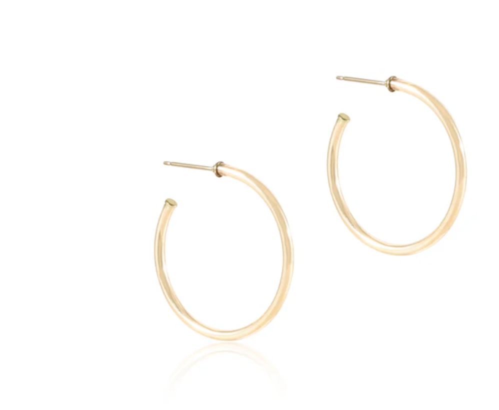 Round Gold Hoop Earring 2mm-Smooth