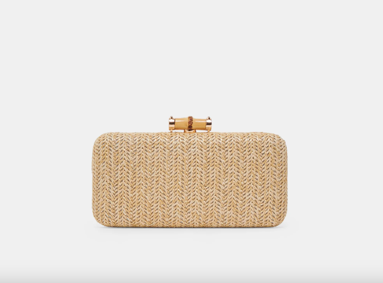 Solace Clutch-Natural Raffia