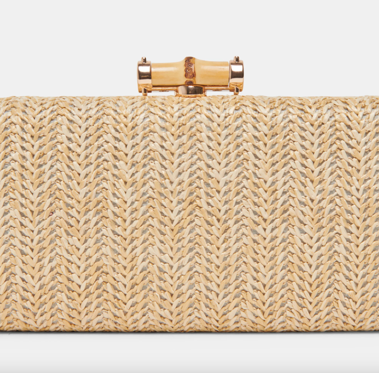 Solace Clutch-Natural Raffia