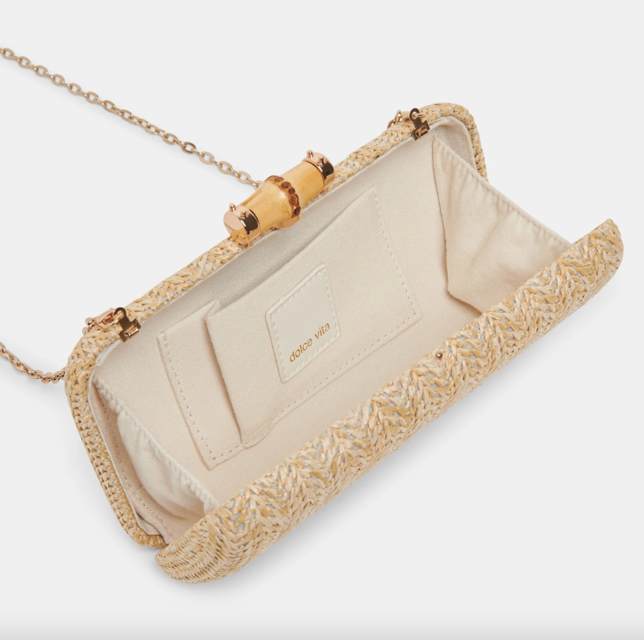 Solace Clutch-Natural Raffia