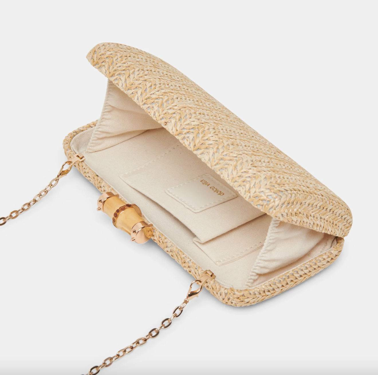 Solace Clutch-Natural Raffia