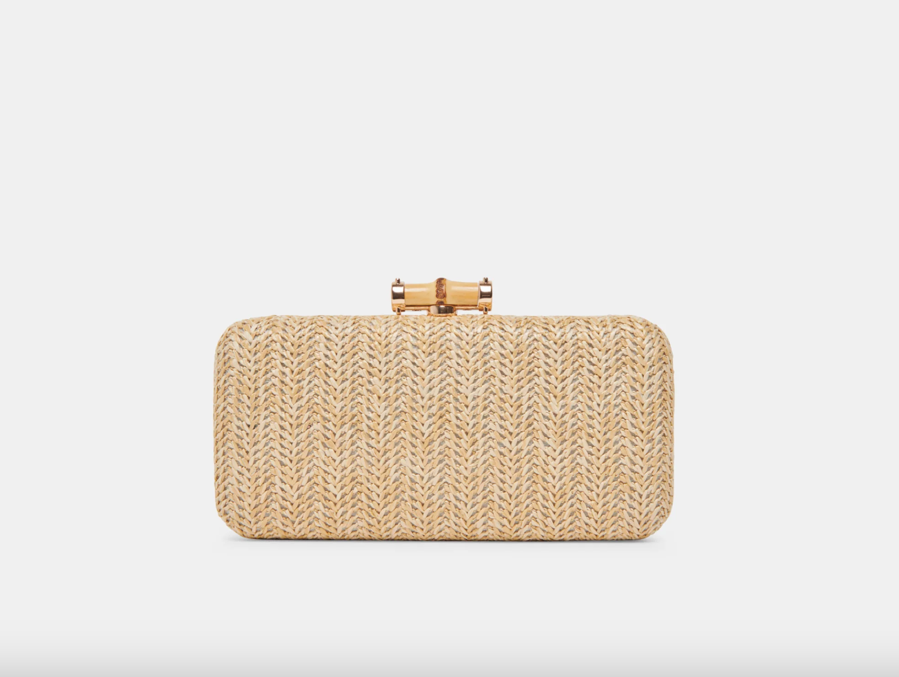 Solace Clutch-Natural Raffia