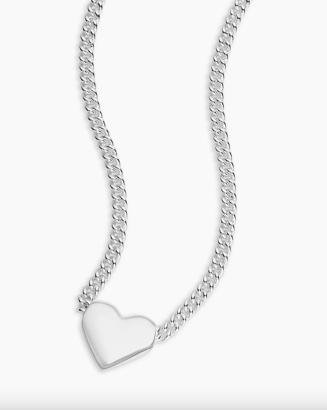 Lou Helium Heart Necklace-Silver