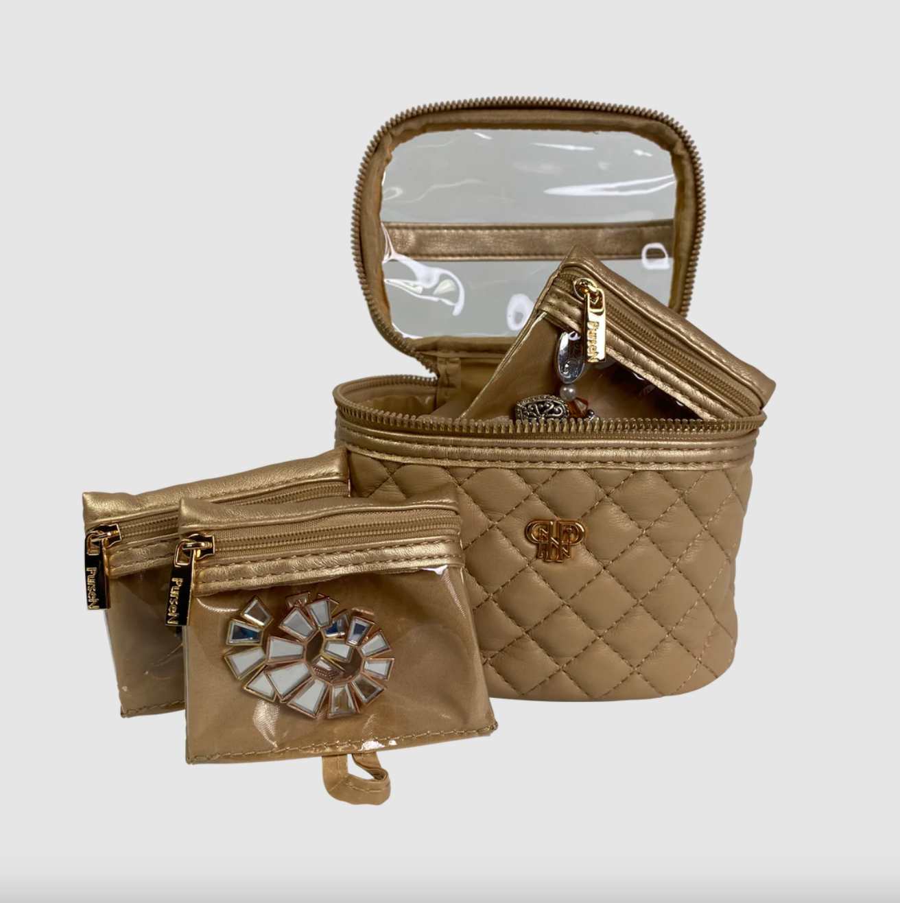 Getaway Jewelry Case-Gold Luster