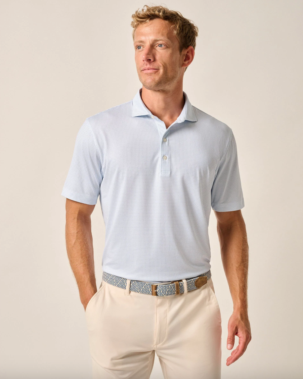 Tee Time Polo-Barrels Blue