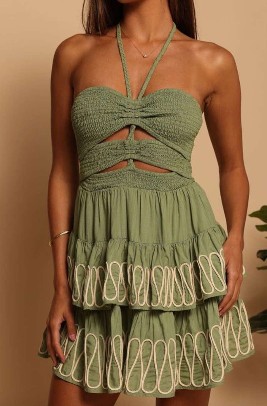 Belize Mini Dress-Green