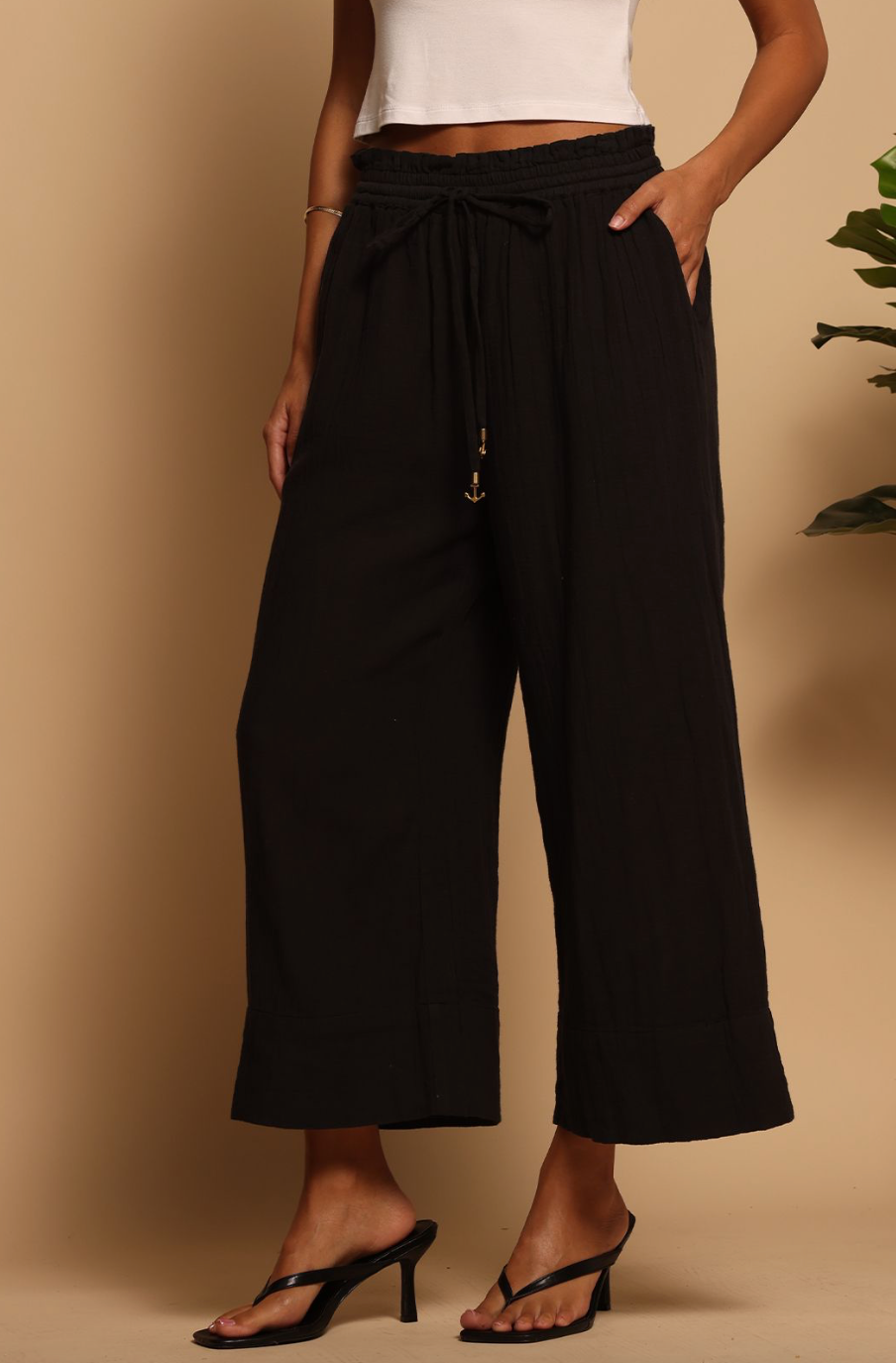 Caty Culotte Pant-Black