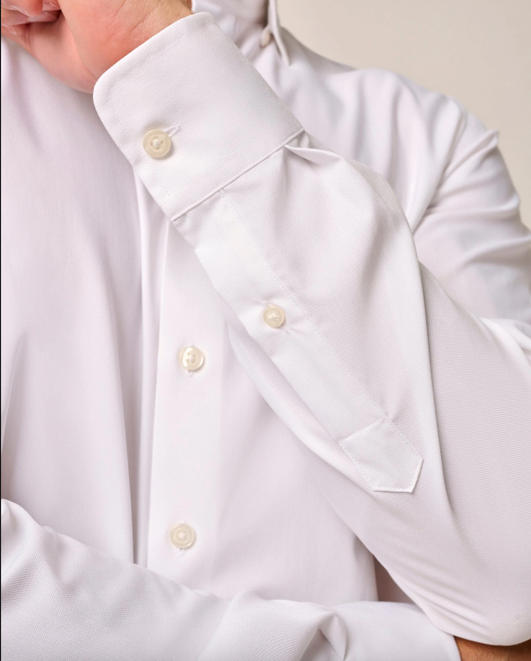 Travis Button Up-White