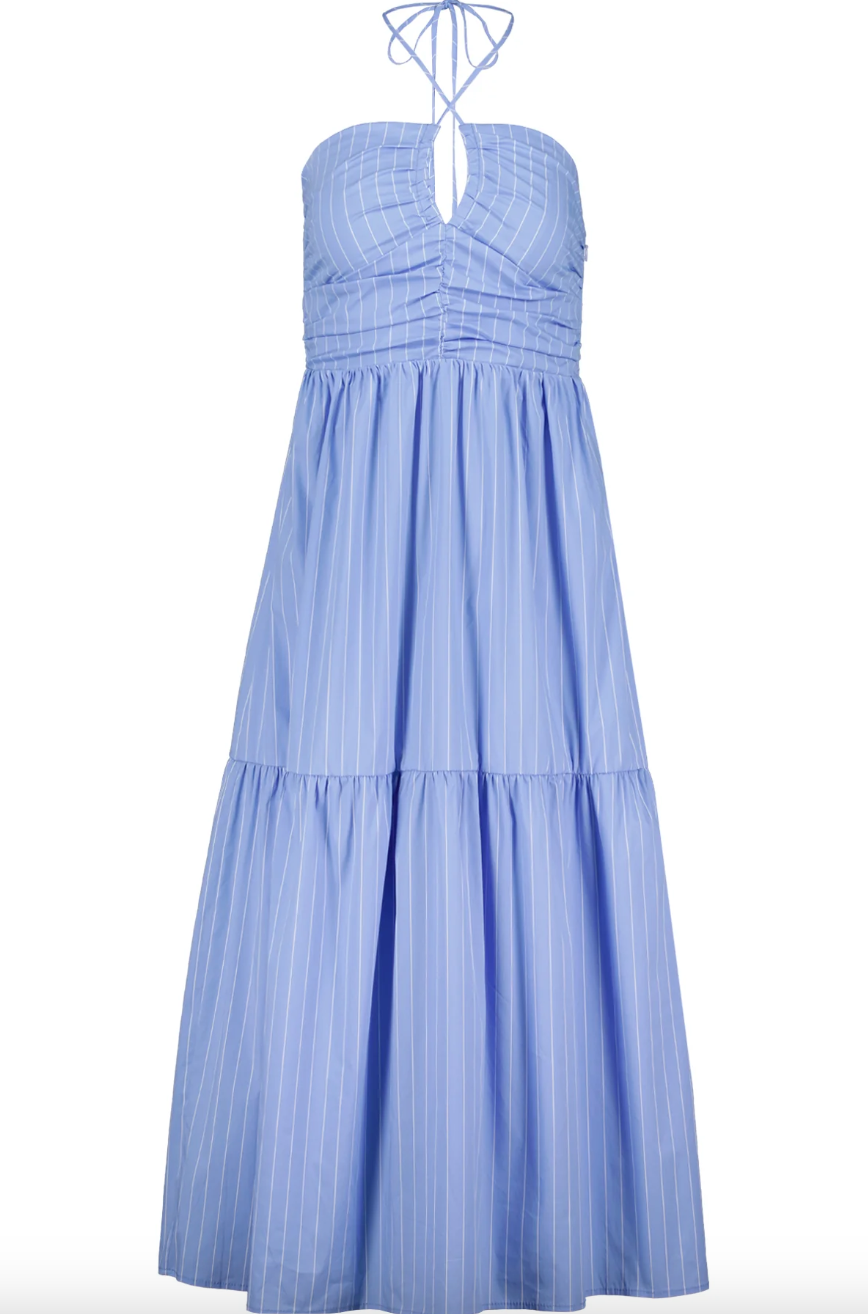 Aeries Halter Dress-Blue