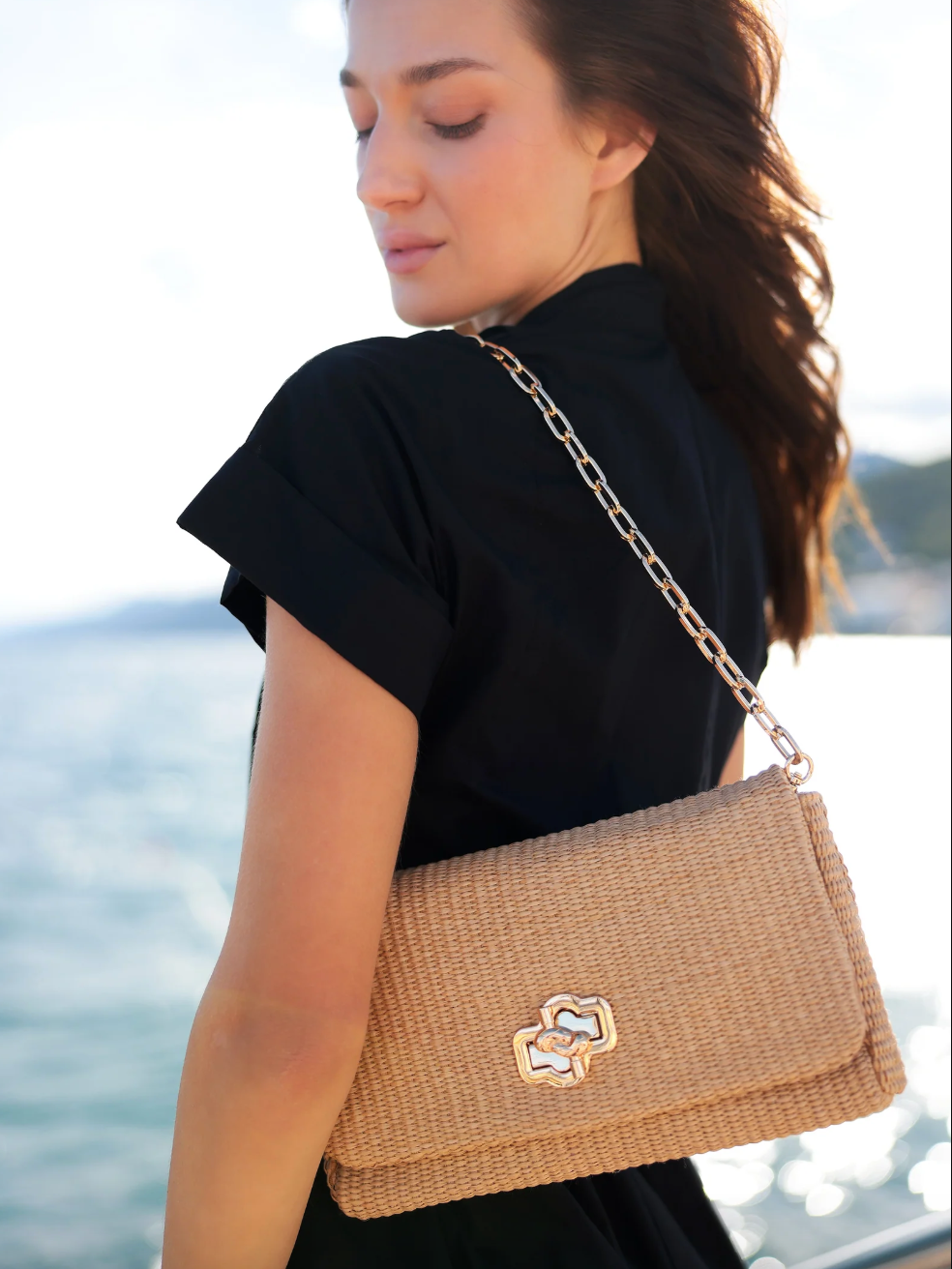 Raffaella Shoulder Bag-Natural