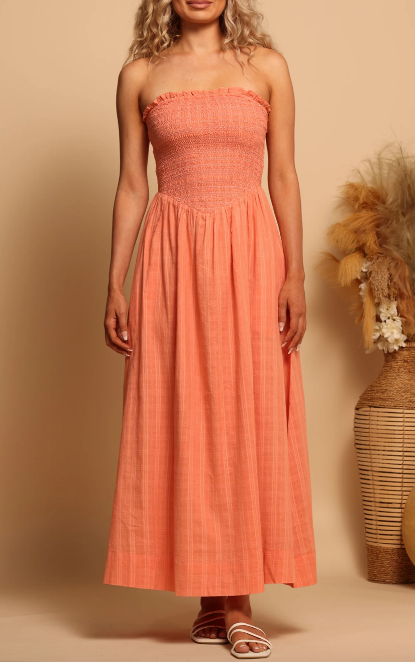 Bella Maxi Dress-Coral