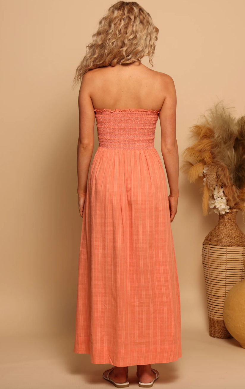 Bella Maxi Dress-Coral