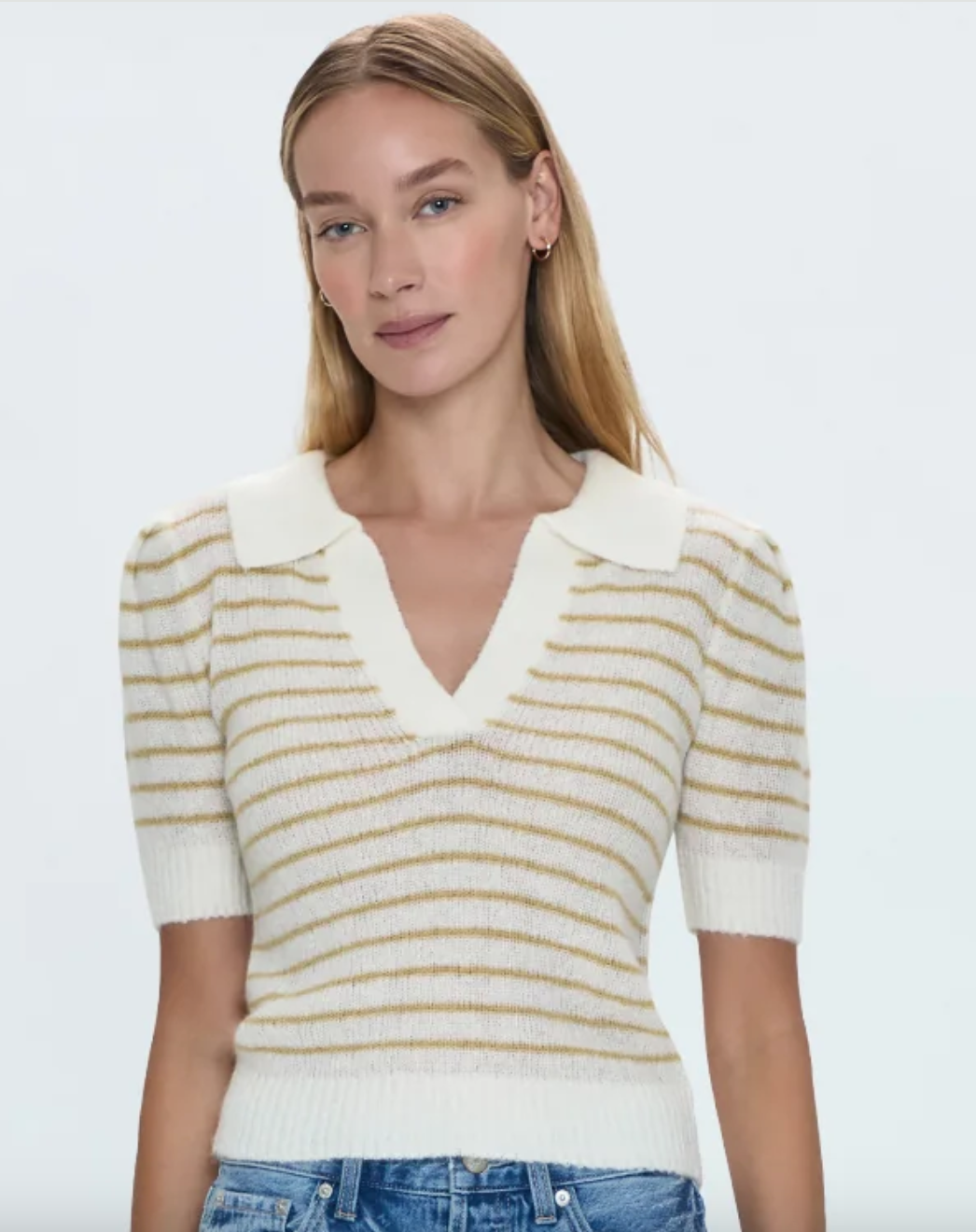 Billie Pleat Sleeve Top-Pistachio