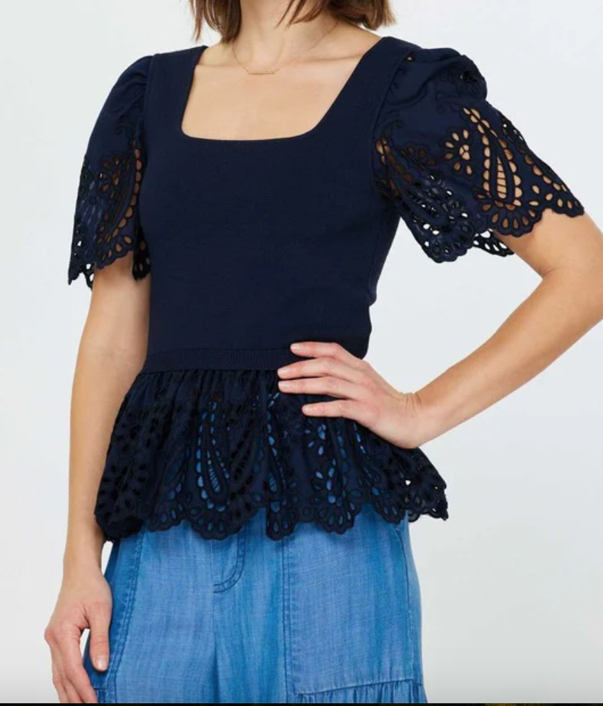 Breeze Blouse-Navy