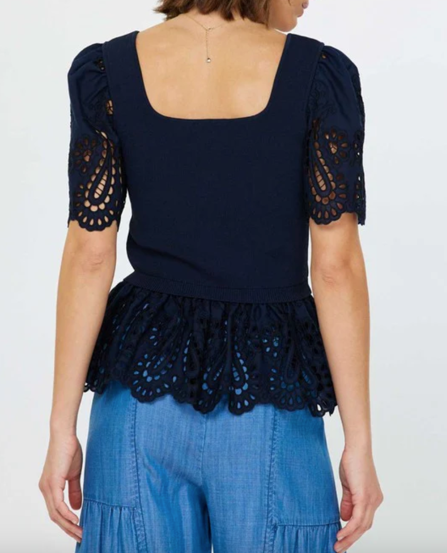 Breeze Blouse-Navy