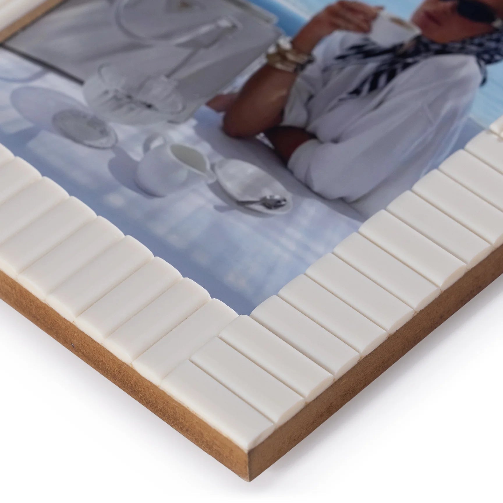 Ribbed Ivory Photo Frame-4x6