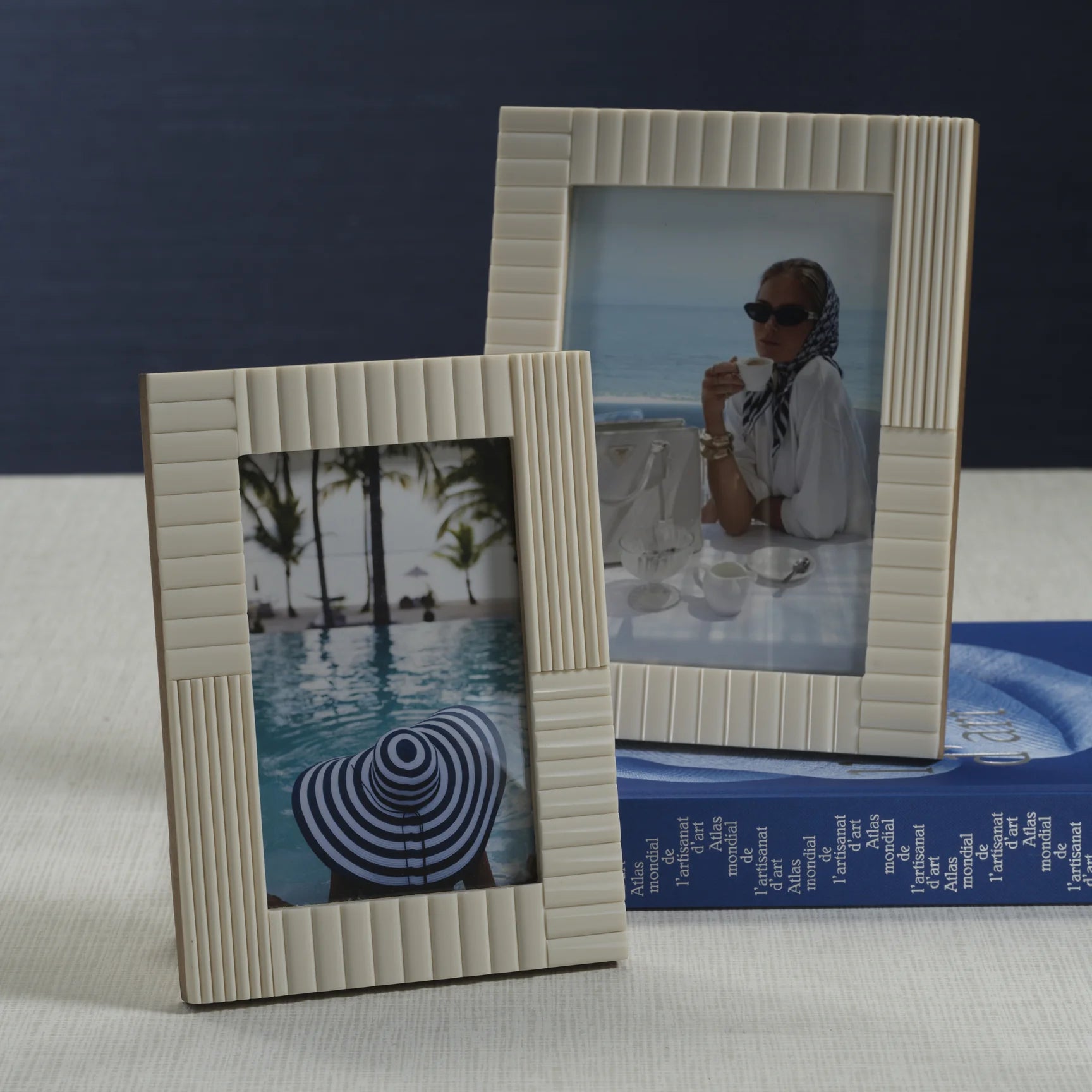 Ribbed Ivory Photo Frame-5x7