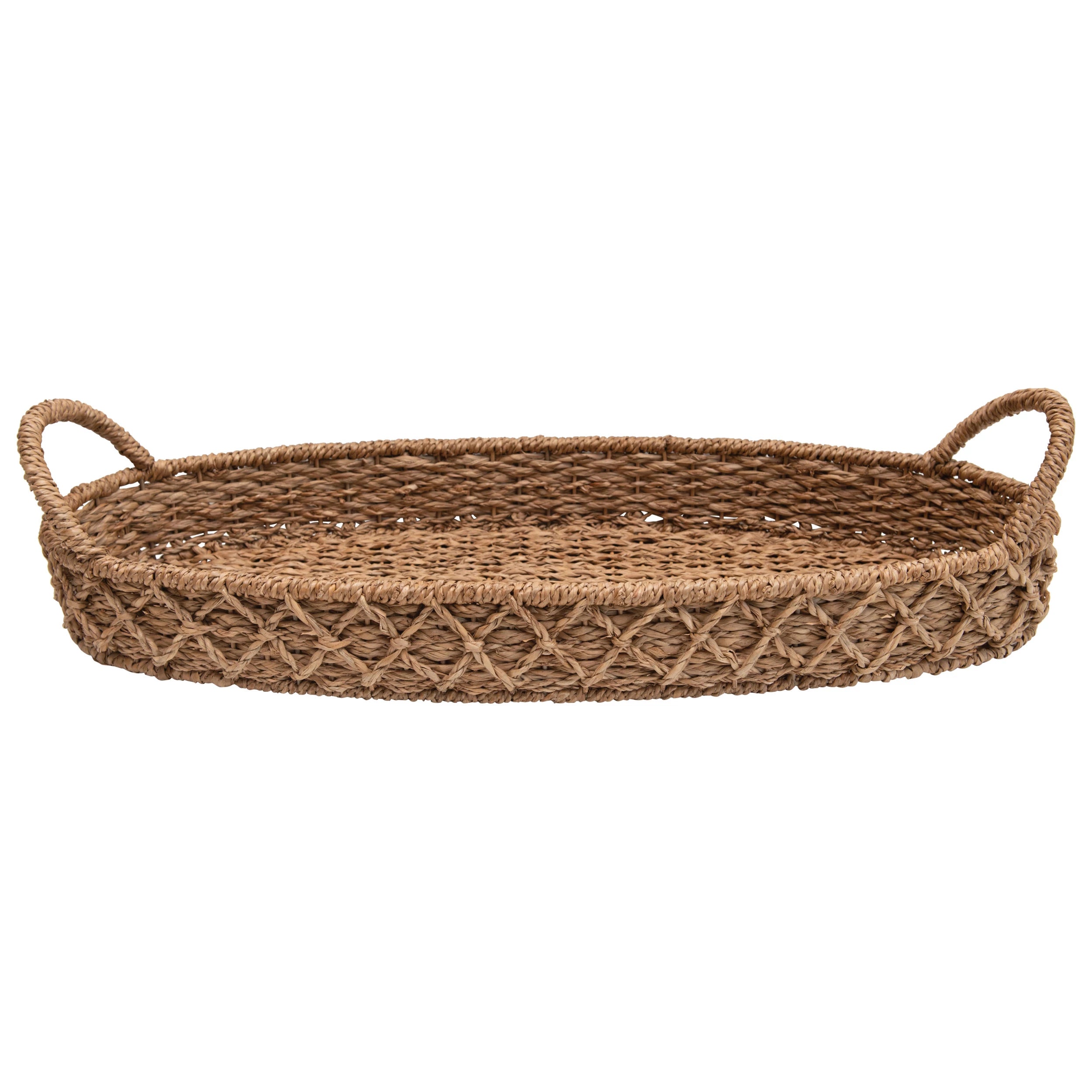 Oval Seagrass Tray w/ Handles