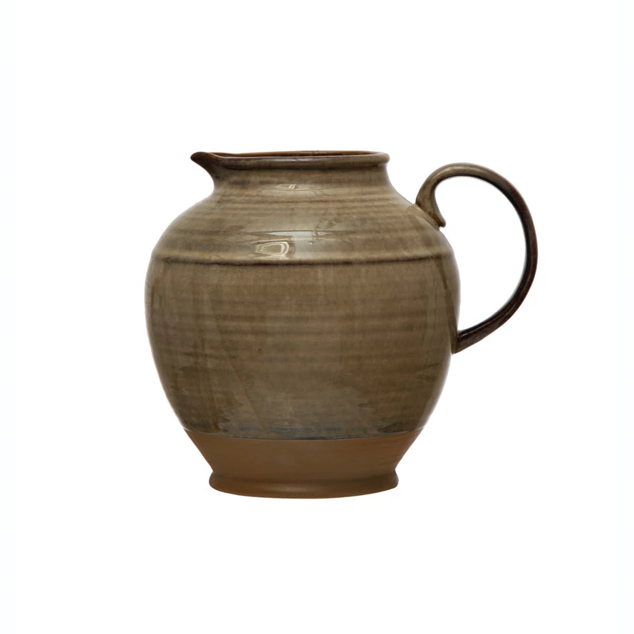 72oz Brown Reactive Glaze Pitcher