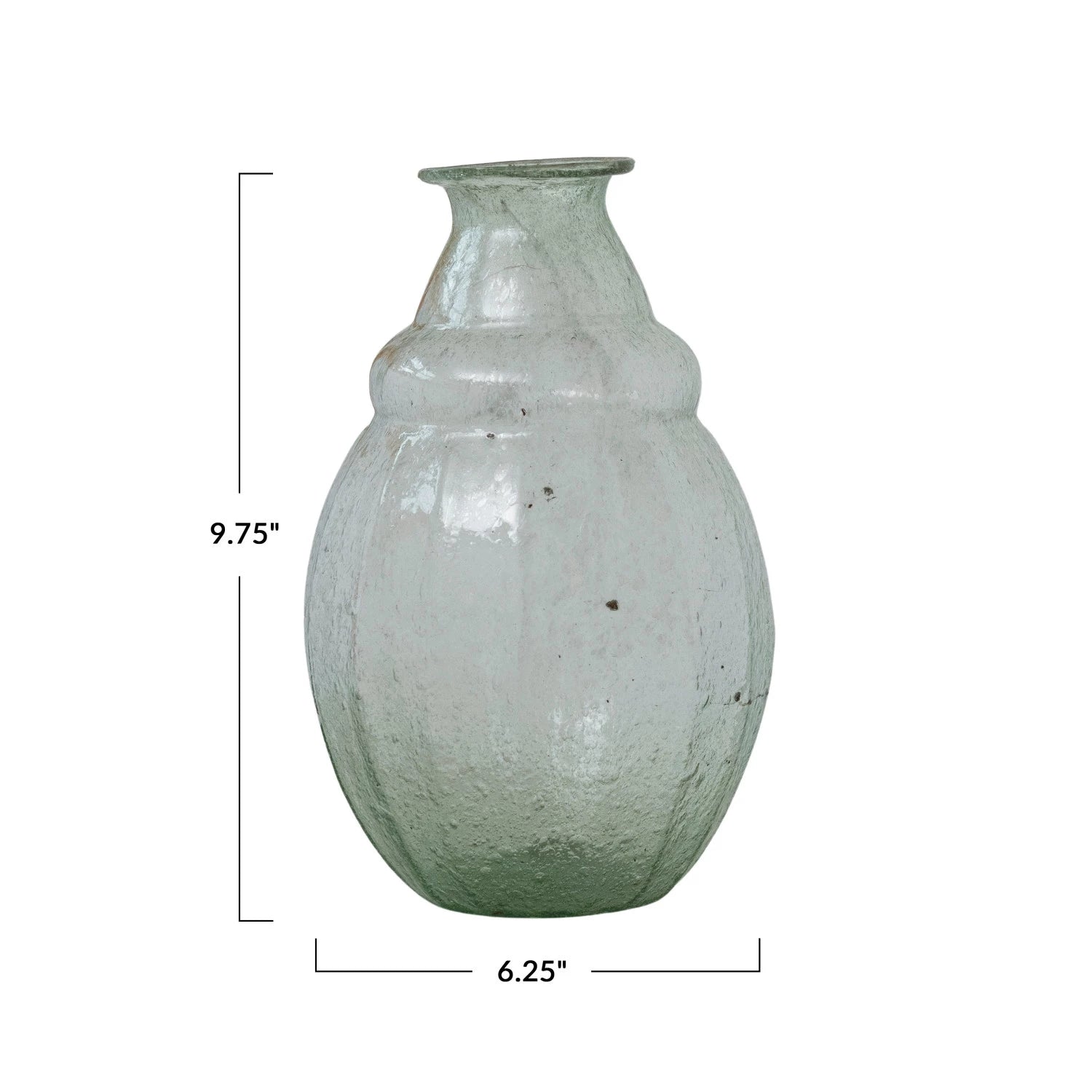 Hand-Blown Bubble Glass Vase