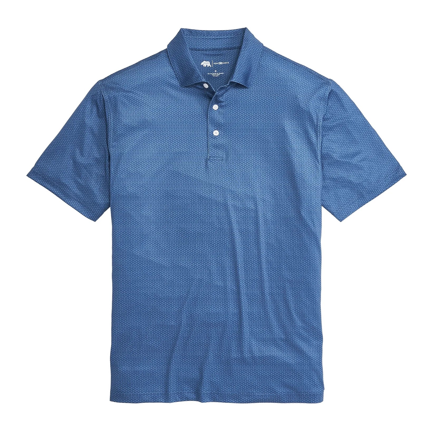 Out of Office Printed Performance Polo -Navy