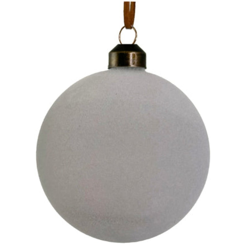 Velvet Grey Glass Ornament (3 Sizes)