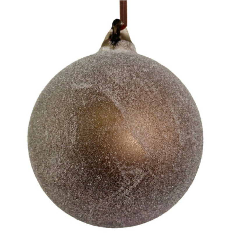 Sugared Grey Glass Ornament (3 Sizes)