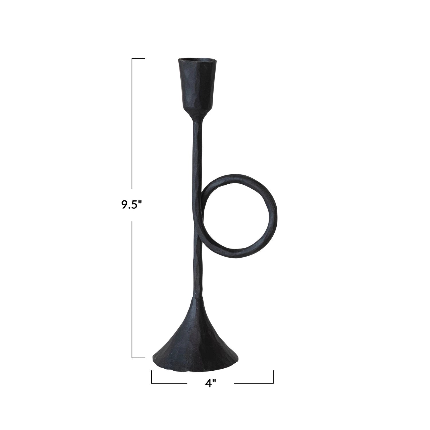 Cast Iron Taper Holder w/ Handle (2 Sizes)