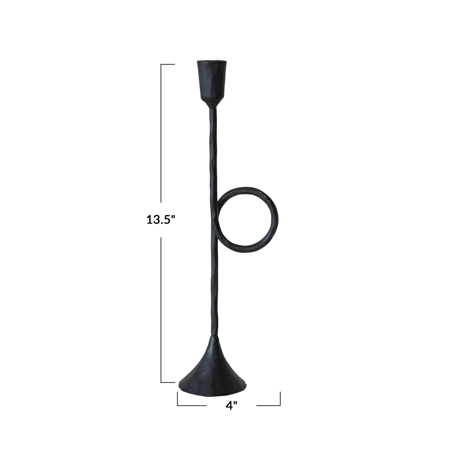 Cast Iron Taper Holder w/ Handle (2 Sizes)