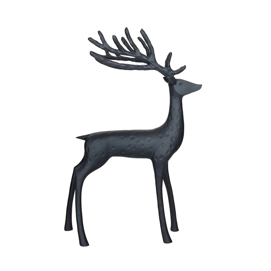 Black Reindeer Figurine