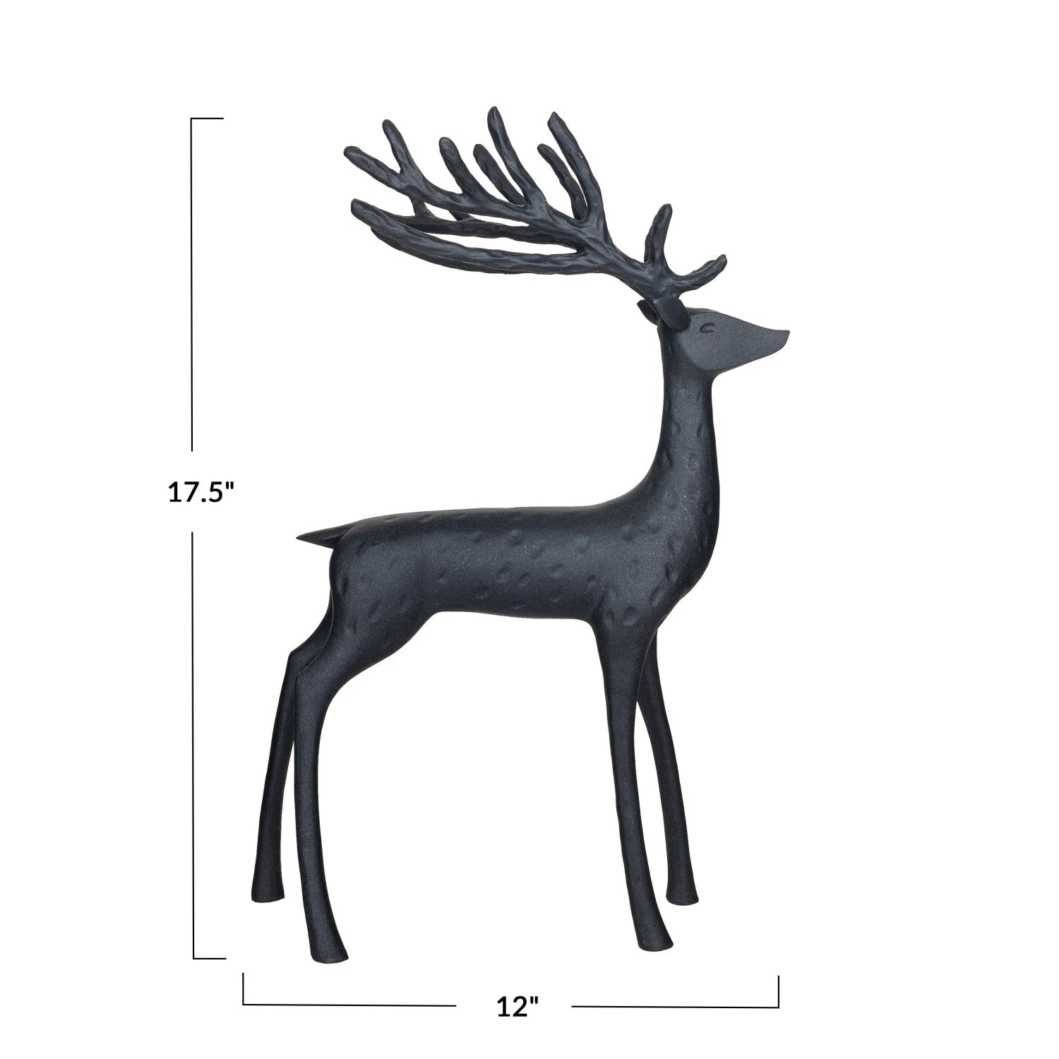 Black Reindeer Figurine