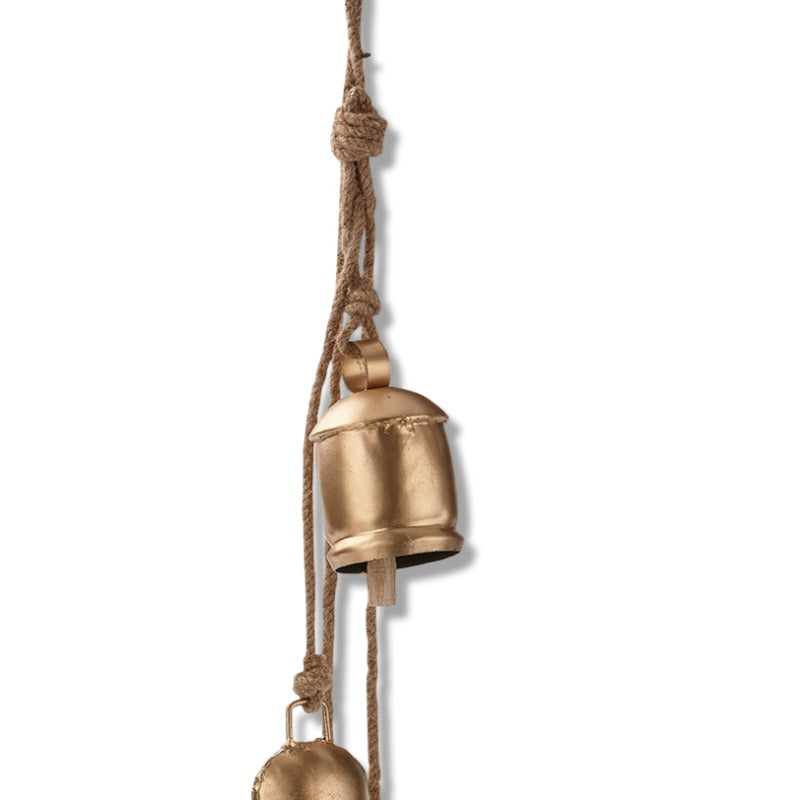 Antique Gold Hanging Bells 26"