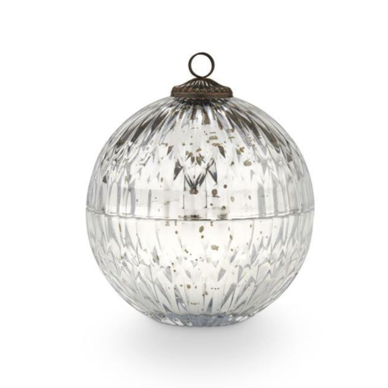 Balsam & Cedar Mercury Glass Ornament Candle