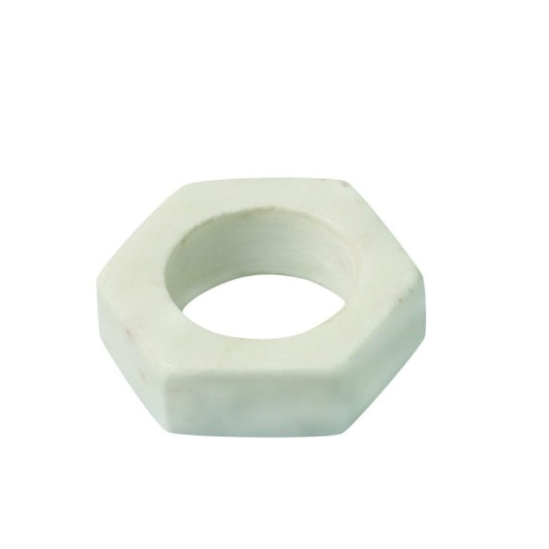 White Marble Hexagon Napkin Ring