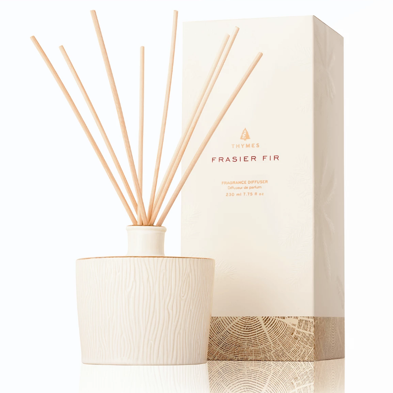 Thymes Frasier Fir Gilded Ceramic Reed Diffuser