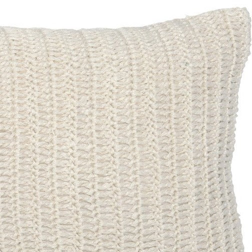 14x26 Ivory Herringbone Knit Pillow