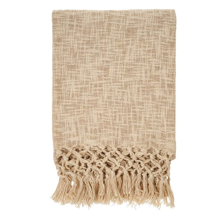 Tan Braided Throw