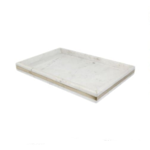 Brass Inlay Marble Tray (3 Sizes)