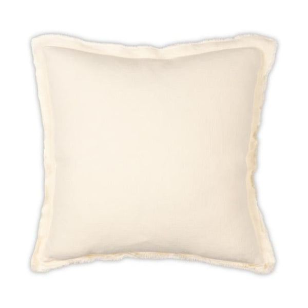 Mina Victory Curly Faux Fur Ivory Throw Pillow 22 x 22